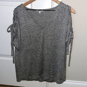 Ladies Lucky Brand Tie Sleeve Summer Sweater